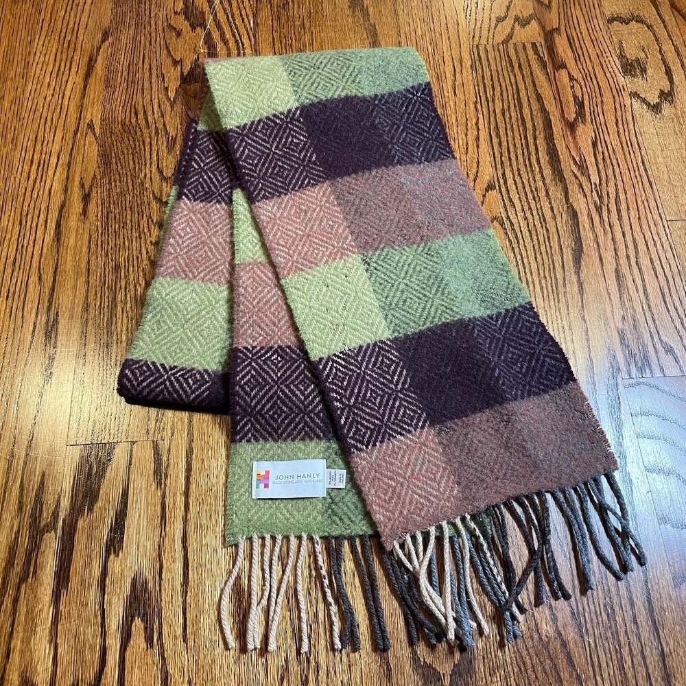 Cashmere Merino Block Color Scarf made in Ireland